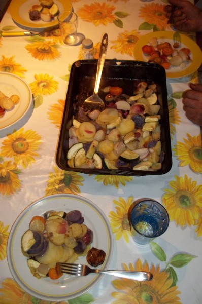 Kartoffeln-Möhren-Zwiebeln-Knoblauch-Pfanne