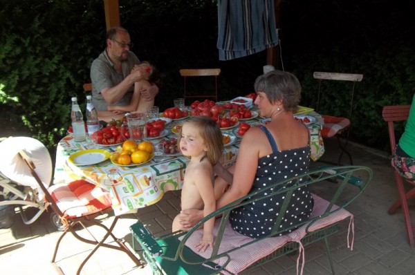 Dirk, Emilie, Conny und Leni