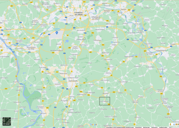 Groß-Bieberau bei GOOGLE-Maps