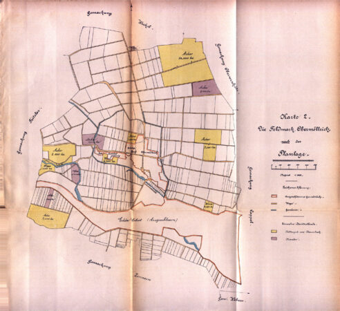 Plan von Obermöllrich nach der Feldbereinigung